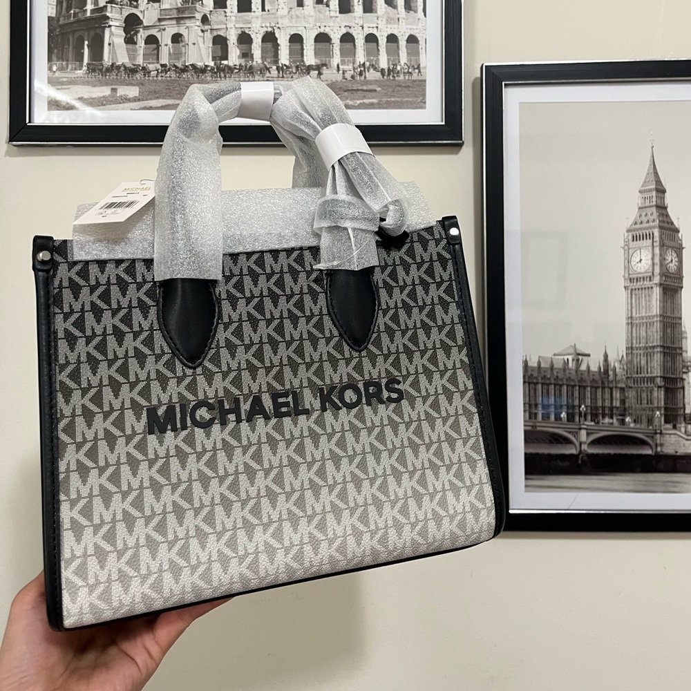 Michael Kors Black and Gray Satchel